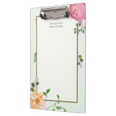 美しいヴィンテージフローラパーソナライズされた受付係 クリップボード (左)