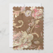 美しいヴィンテージフローラブライダルシャワー 招待状 (裏面)