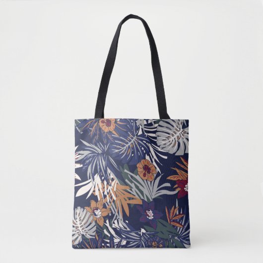 美しいヴィンテージフローラルパターンの多くの種類 トートバッグ (正面)