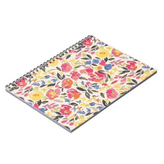 美しいヴィンテージフローラルパターンの多くの種類 ノートブック (左側)