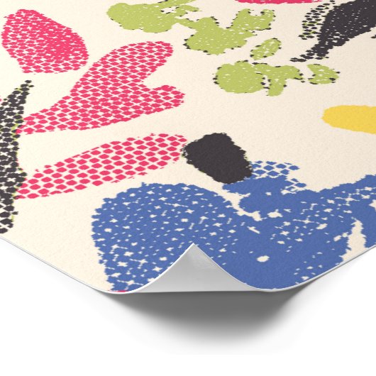 美しいヴィンテージフローラルパターンの多くの種類 ポスター (角)