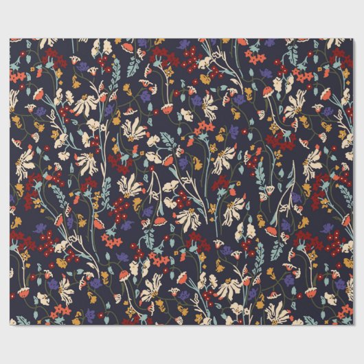 美しいヴィンテージフローラルパターンの多くの種類  ラッピングペーパー (フラット)