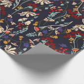 美しいヴィンテージフローラルパターンの多くの種類  ラッピングペーパー (角)