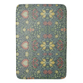 美しいヴィンテージフローラルパターンピンクイエローグリーン バスマット (正面縦)