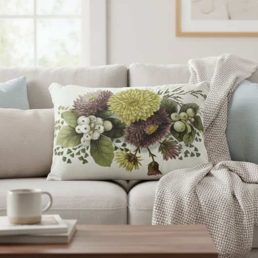 美しいヴィンテージフローラ菊 アクセントクッション