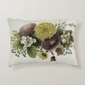 美しいヴィンテージフローラ菊 アクセントクッション (正面)