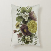 美しいヴィンテージフローラ菊 アクセントクッション (正面(垂直))