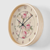 美しいヴィンテージフローラ12ナンバーズクロック 壁時計 (傾斜)