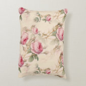 美しいヴィンテージフローラ アクセントクッション (裏面(縦))