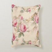 美しいヴィンテージフローラ アクセントクッション (正面(垂直))