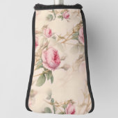 美しいヴィンテージフローラ ゴルフヘッドカバー (回転90)