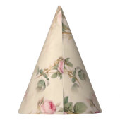 美しいヴィンテージフローラ パーティーハット (裏面)