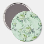 美しいヴィンテージフローラ マグネット (正面/裏面)