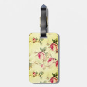 美しいヴィンテージフローラ ラゲッジタグ (裏面縦)