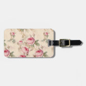 美しいヴィンテージフローラ ラゲッジタグ (正面横)