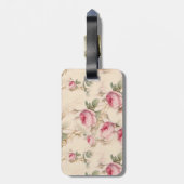 美しいヴィンテージフローラ ラゲッジタグ (裏面縦)