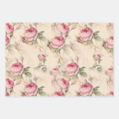 美しいヴィンテージフローラ ラッピングペーパーシート (正面3)