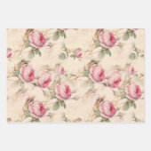 美しいヴィンテージフローラ ラッピングペーパーシート (正面2)