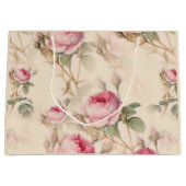 美しいヴィンテージフローラ ラージペーパーバッグ (正面)