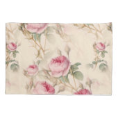 美しいヴィンテージフローラ 枕カバー (裏面)