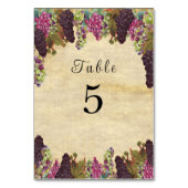 美しいヴィンテージブドウつる植物 素朴 テーブルナンバー (裏面)