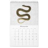 美しいヴィンテージヘビ自然 カレンダー (2月 2026)