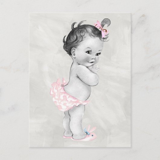 美しいヴィンテージベビーガール ポストカード (正面)