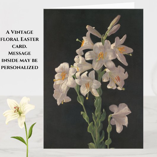 美しいヴィンテージホワイトイースターライズカード カード