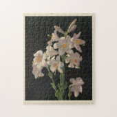 美しいヴィンテージホワイトイースターリリーパズル ジグソーパズル (縦)