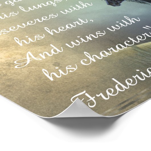 美しいヴィンテージホース感動的引用文 ポスター (角)