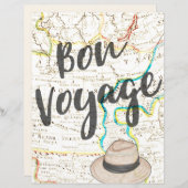 美しいヴィンテージボン航海の地図ページ (正面/裏面)
