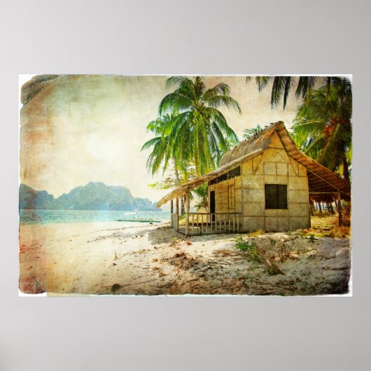 美しいヴィンテージポスター36インチx 24インチ、紙（マット） ポスター (正面)