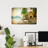 美しいヴィンテージポスター36インチx 24インチ、紙（マット） ポスター (ホームオフィス)