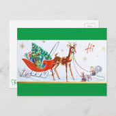 美しいヴィンテージミッドセンチュリートインデア ポストカード (正面/裏面)