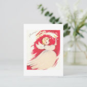 美しいヴィンテージミッドセンチュリーモダンエンジェル ポストカード (スタンド正面)