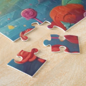 美しいヴィンテージユニコーンパーソナライズされた ジグソーパズル (側面)