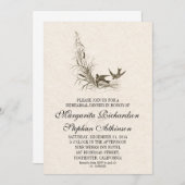 美しいヴィンテージリハーサル夕食招待状 招待状 (正面/裏面)