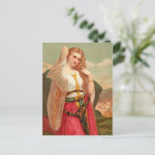 美しいヴィンテージレディ ポストカード (スタンド正面)