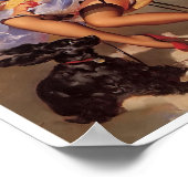 美しいヴィンテージレトロピンアップガールポスター ポスター (角)