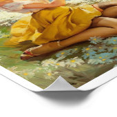 美しいヴィンテージレトロピンアップガールポスター ポスター (角)