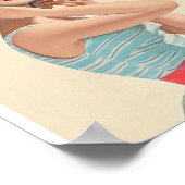 美しいヴィンテージレトロピンアップガール ポスター (角)