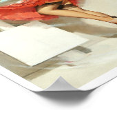 美しいヴィンテージレトロピンアップガール ポスター (角)