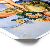 美しいヴィンテージレトロピンアップガール ポスター (角)