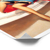 美しいヴィンテージレトロピンアップガール ポスター (角)