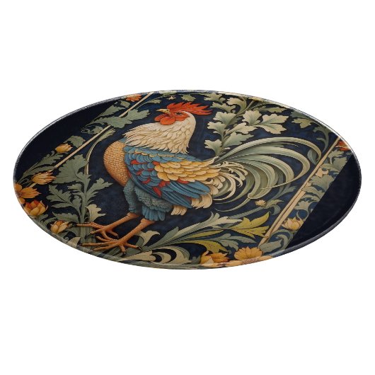 美しいヴィンテージロスターウィリアムインスパイアモリス カッティングボード (角)