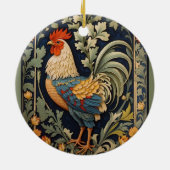 美しいヴィンテージロスターウィリアムインスパイアモリス セラミックオーナメント (裏面)