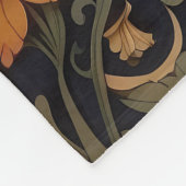 美しいヴィンテージロスターウィリアムインスパイアモリス フリースブランケット (角)