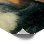 美しいヴィンテージ人魚と愛の人のポスター ポスター (角)