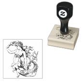 美しいヴィンテージ人魚 ラバースタンプ (押印)