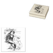 美しいヴィンテージ人魚 ラバースタンプ (押印)